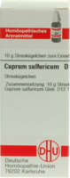 CUPRUM SULFURICUM D 12 Globuli