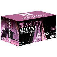 WELLION MEDFINE Insulinspr.1 ml U100 30 Gx12 mm