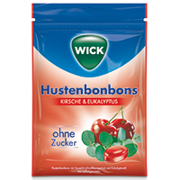 WICK Wildkirsche & Eukalyptus Bonbons o.Zucker Btl