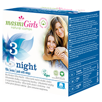 BIO BINDEN girls 3 ultra Nacht Bio Baumwolle MASMI