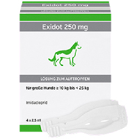 EXIDOT 250 mg Lsg.z.Auftr.f.gr.Hunde 10-25 kg