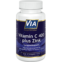 VIAVITAMINE Vitamin C 400 plus Zink Langzeitkaps.