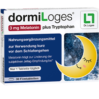 DORMILOGES 3 mg Melatonin plus Tryptophan Filmtab.